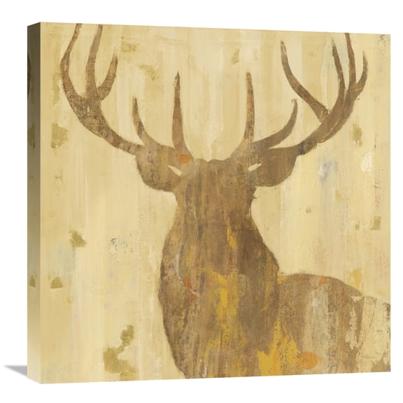 Global Gallery Albena Hristova 'Golden Antlers III' Canvas Wall Art