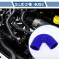 thumbnail image 2 of Unique Bargains 1 Set 70mm/2.76" ID 102mm/4.02" Length 135° Blue Car Silicone Hose with Clamps Coolant Hose Universal, 2 of 7