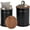Black, variant on YANGLI Farmhouse Accent Side Table, Rustic Storage Ottoman Seat Stool, Galvanized Antique Metal End Table Box Bin with Round Wood Lid, Nesting Set of 2, Black
