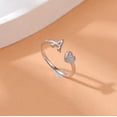 thumbnail image 6 of Dainty 14K Gold Plated Heart Initial Rings for Women Mother Daughter Non Tarnish 925 Sterling Silver Adjustable Open CZ Letter A-Z Ring Stackable Pinky Promise Ring Christmas Jewelry Gifts, 6 of 6