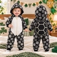 thumbnail image 4 of AWZXDE Girls Hooded Rompers for Toddlers Girl Animal Turtle Jumpsuits Floral Print Coverall for Holiday Dress Up, 4 of 5