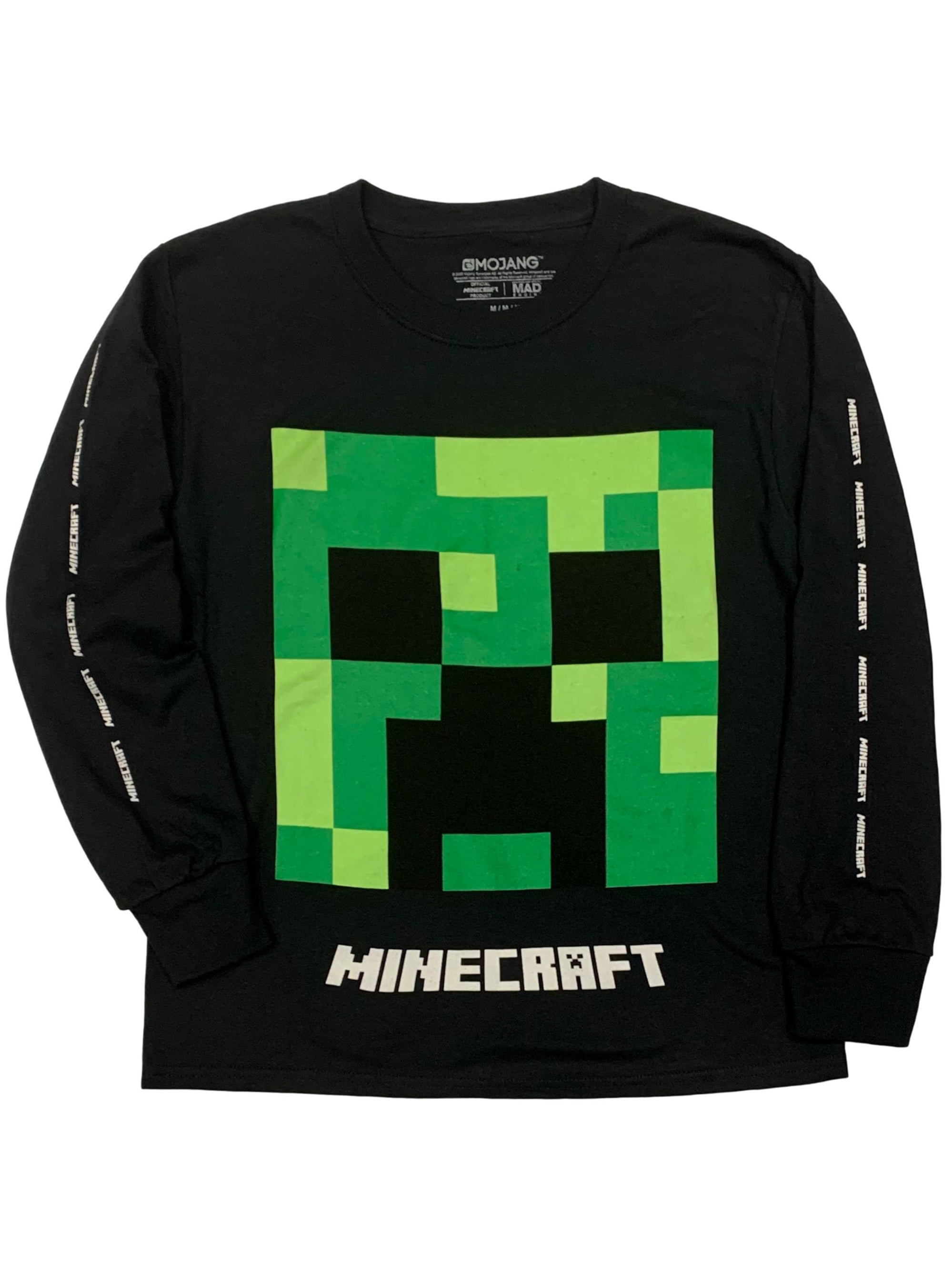 Minecraft Boys Creeper Button Down Shirt