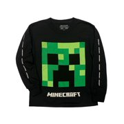 Minecraft Boys' Creeper Face Long Sleeve T-Shirt (Little Boys & Big Boys)