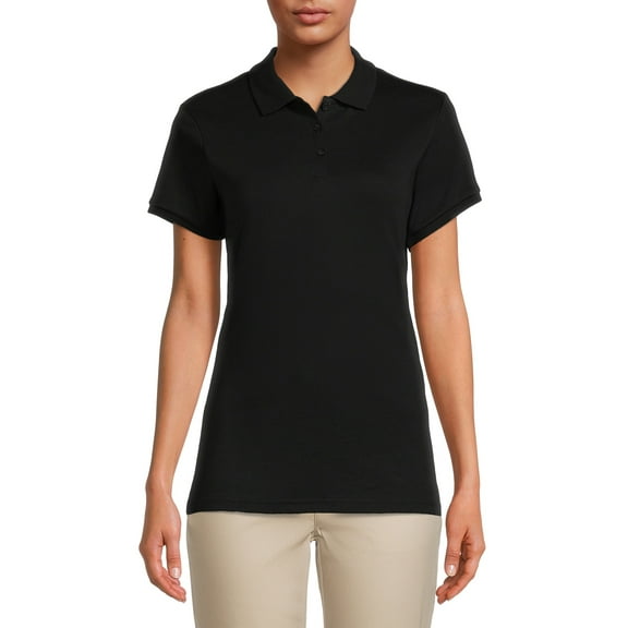 Wonder Nation Juniors School Uniform Short Sleeve Interlock Polo Shirt, Sizes 1-17