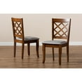 thumbnail image 7 of Baxton Studio Verner Modern and Contemporary Grey Fabric Upholstered Walnut Finished Wood 2-Piece Dining Chair Set, 7 of 7