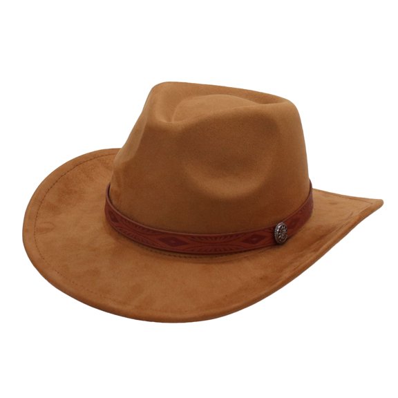 OJSFQUFP Cowboy Hat for Women and Men with Shapeable Wide Brim Cattleman Western Hats for Cowboys And