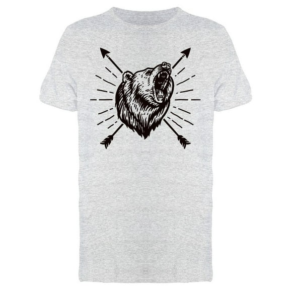 Roaring Bear And Arrows T-Shirt Men -Image by Shutterstock, Male Medium