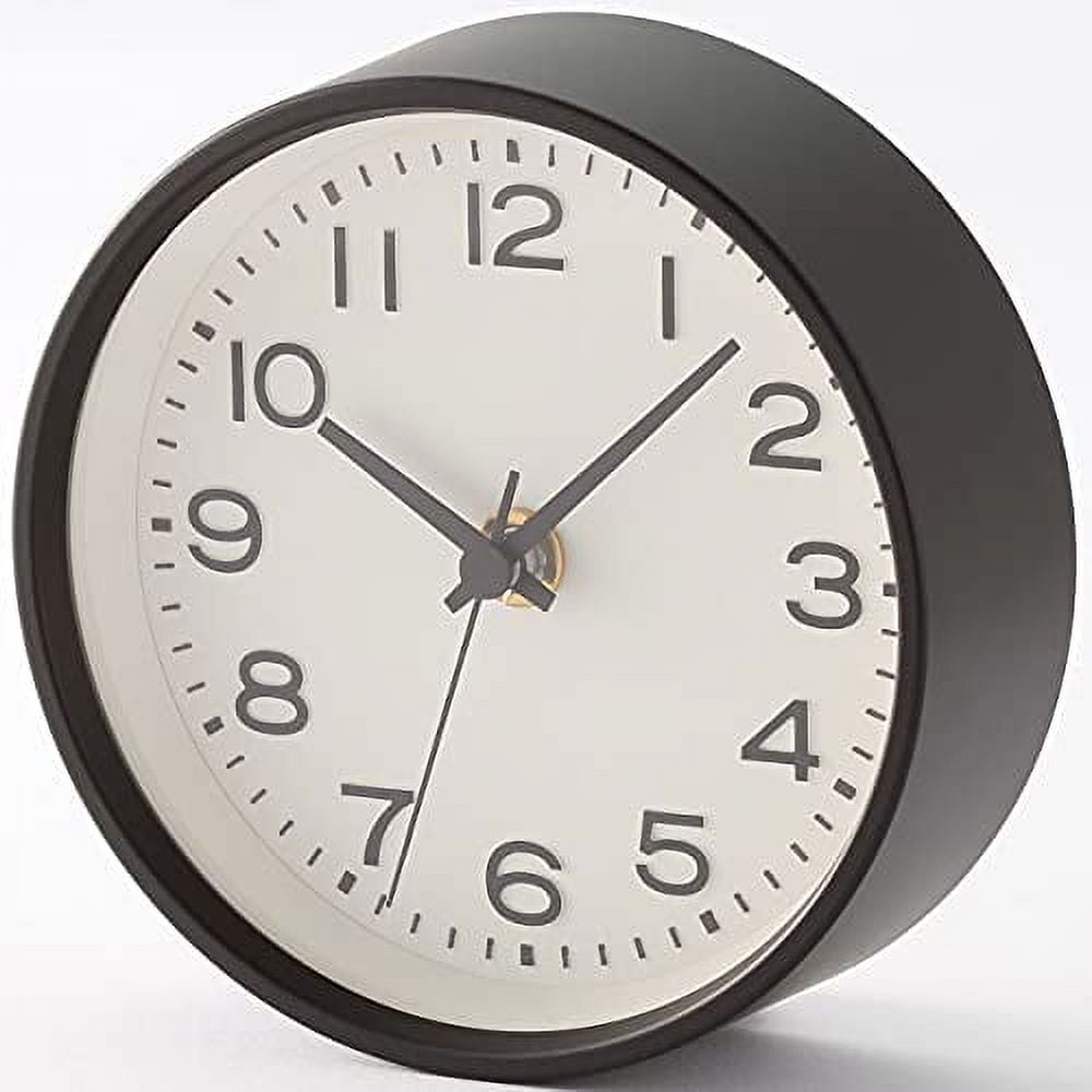 MUJI Analog Clock / Small (with stand) Black MJ-ACSB2 44275719 Width 124 x  Depth 54 x Height 130 mm (with stand)