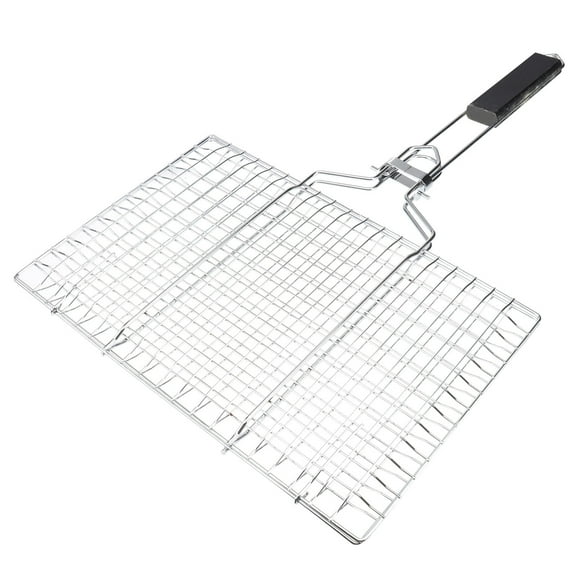 unbranded  BBQ Net Barbecue Cooking Grill Grate Stainless Folding Silver