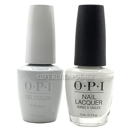 OPI Nail Polish & GelColor Gel Nail Polish Duo Set 0.5 oz - L00 - ALPINE SNOW