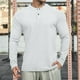 thumbnail image 1 of pstuiky camisetas de manga larga para hombre, Camiseta/camiseta informal de manga larga con cuello redondo y lavado holgado de terciopelo para hombre salir tops xxl, 1 of 3