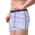 thumbnail image 5 of Salouo Striped Gradient Print Men's Boxer Briefs,Breathable Underwear Elastic Waistband Briefs for Men -XX-Large, 5 of 8