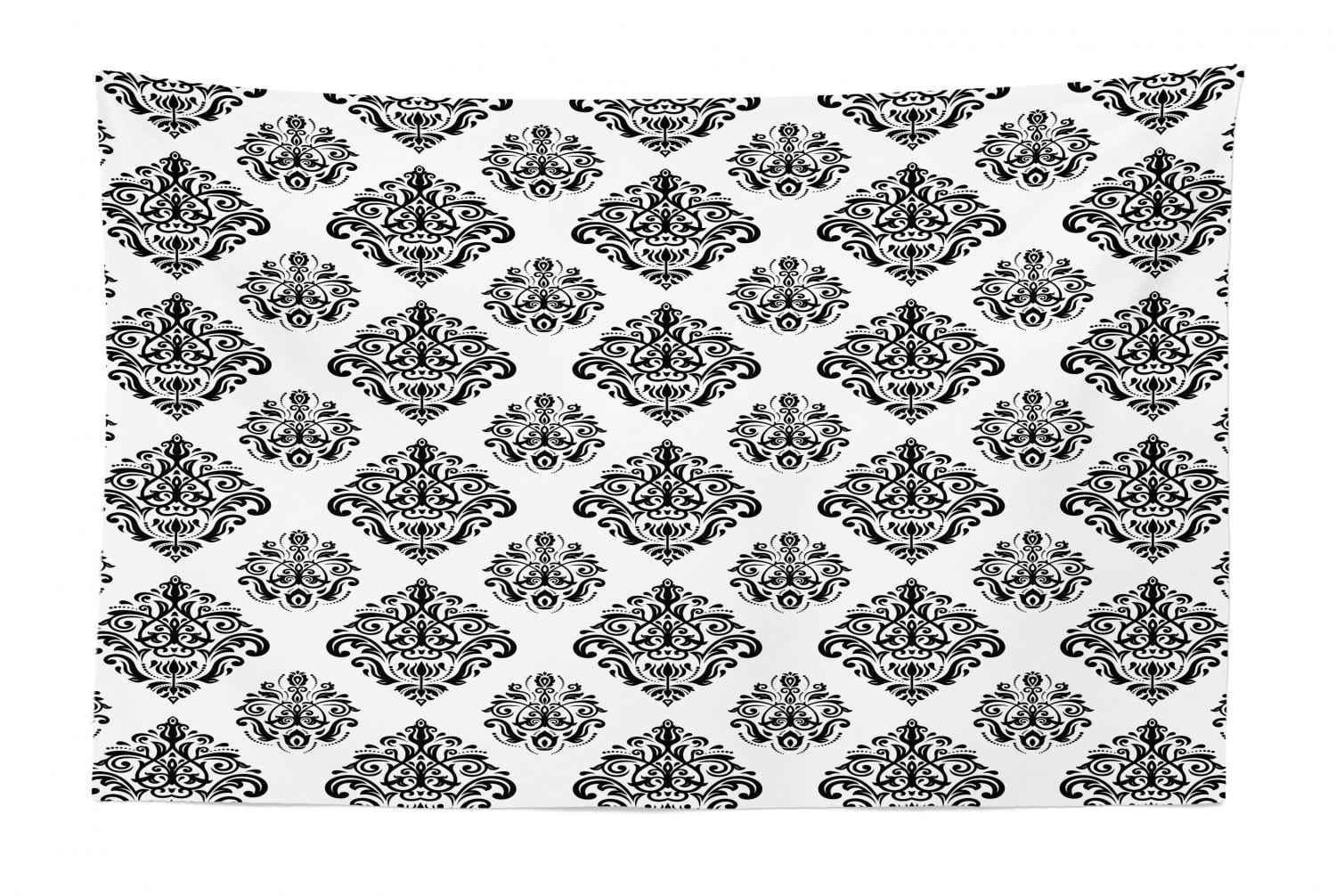 Floral Tapestry, Inspired Modernized Damask Pastel Colors Illustration