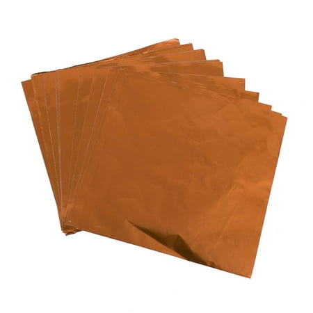 Pack of 100 Chocolate Candy Packaging Paper Aluminum Wrappers 10 Colors 8 x 8cm