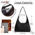 thumbnail image 4 of SUOSDEY Shoulder Bag for Women Suede Tote e Bag Satchels Crossbody Purse for Travel College Work Tote Handbag, 4 of 7