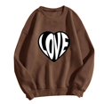 thumbnail image 2 of Xixinqiwan Valentine's Day Sweatshirt,Women Love Heart Pullover Letter Print Tie Dye Crewneck Long Sleeve Shirt Women Top, 2 of 4