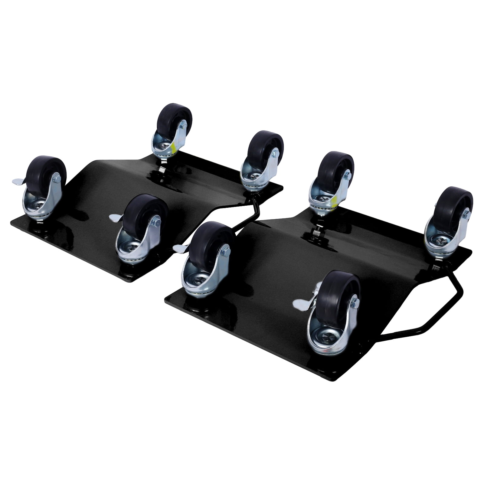 Heavy Duty Car Dolly 4 Pack, 6000 Lbs Total Capacity Car Tire Stake With Brakes System, Car Tire Stakes Set, 4 Wheel Dollies For Tow, Vehicle Storage, Furniture Movers
