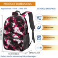 thumbnail image 3 of Camo and Twig Pink Pattern 17" Waterproof Oxford School Backpacks for Teens, S-Shape Padded Straps, for School, Travel, Hiking, Camping, 3 of 5