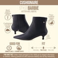 thumbnail image 3 of Cushionaire Barbi Women's Kitten Heel Dress Bootie – Soft Vegan Leather, Memory Foam Padded Insoles and Back Zipper, Spring Boots for Women, 3 of 15