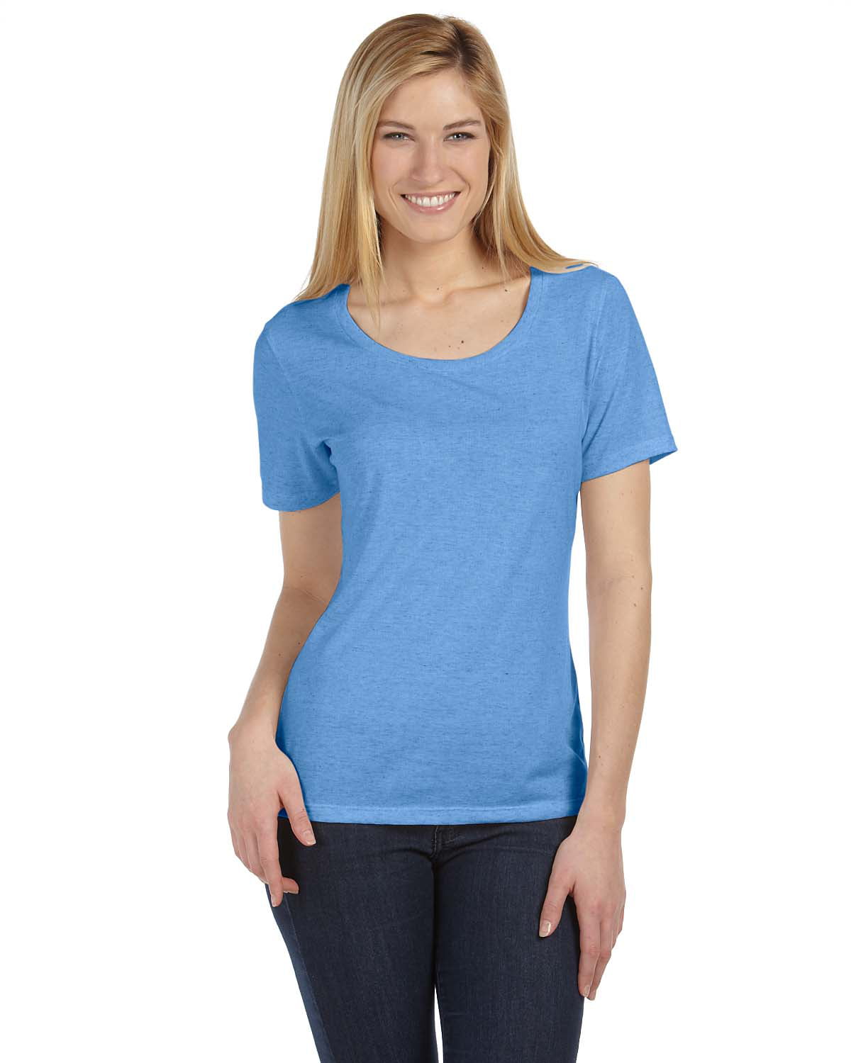 Bella Missy Short-Sleeve Scoop Neck Blank T Shirt Girls' 6406 - Walmart.com