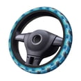 thumbnail image 2 of Kdxio Ice Blue Ocean Cute Dolphin Print Elastic Stretch Steering Wheel Cover,Auto Steering Wheel Cover,15 Inch Anti-Slip,Warm in Winter and Cool in Summer,Fit Suvs,Vans Cars,Trucks, 2 of 7