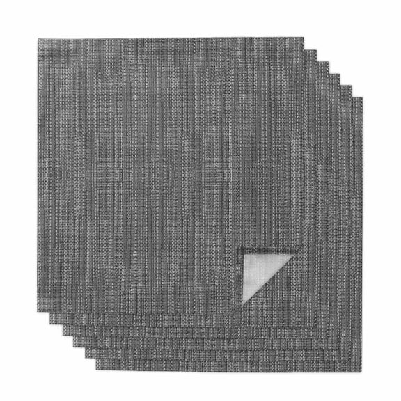 Cloth Napkins Set of 6 Grey Linen Weave Texture Cocktail Napkins Solid Color Washable Reusable Soft Dinner Table Napkins for Dinner Party Banquet Hotel Holiday Everyday Use 20x20 Inch