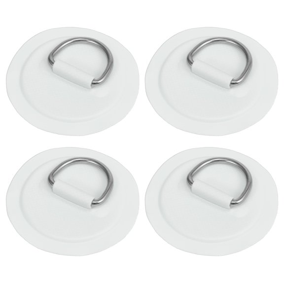 4 Piezas D Anillo Parche PVC Inoxidable Acero Redondo Forma Gris para Kayak