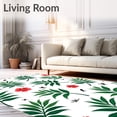 thumbnail image 2 of ODIKA 2'x3' Machine Washable Non-Slip Area Rug, Playful Tropical Palm Leaf Doormat Exotic Jungle Accent High Traffic Rug, Green, 724686, 2 of 7