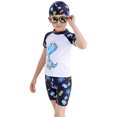 thumbnail image 2 of Traje de baño de 3 piezas para niños Traje de baño de niño Traje de baño de 3 piezas Edad 2-12 Bebé Niño Niño Niño Traje de baño de verano Pantalones cortos Estampado de dibujos animados Traje de bañ Irfora Traje de baño de 3 piezas para niños, 2 of 7