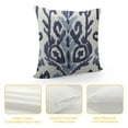 thumbnail image 4 of GOSMITH  Sofa Decoration Pillowcases Blue and White Ikat Square Cushion Case Throw Pillow Covers Double Sides Print, 4 of 5