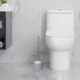 thumbnail image 2 of Toilet Brush, Toilet Brush and Holder with 304 Stainless Steel Handle, Space Saving Toilet Bowl Brush for Storage, Durable Bristles Toilet Scrubber for Bathroom Cleaning(Gray), 2 of 6