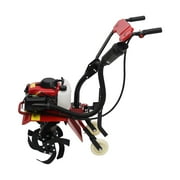 Wuzstar 4-Stroke Front Tine Tiller 63cc Air-cooled Engine Garden Tiller, Tilling Width Up to 13.78 inch