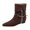 Y-183 Coffee, variant on Y-183 Black Ladies Fashion Casual Round Toe Block Heel Ankle Boots Fall Winter Style Comfortable Slip On Short Boots