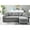 Grey, variant on Grey Mega Sectional With Armrest Storage - Living Room And Apartment. Right Chaise Longue Pull Point 2 Bolsters. Exchangeable Corners Storage. Out Bed Function. Double Cup Holder Side Pockets.
