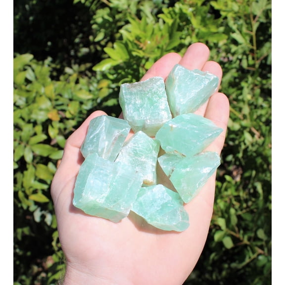 1 Beautiful Raw Green Calcite Metaphysical Crystal Healing (Rough Green Calcite)
