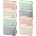 thumbnail image 1 of Bolsa de maquillaje Dunzy, 8 unidades, de piel sintética, impermeable, 1 of 7