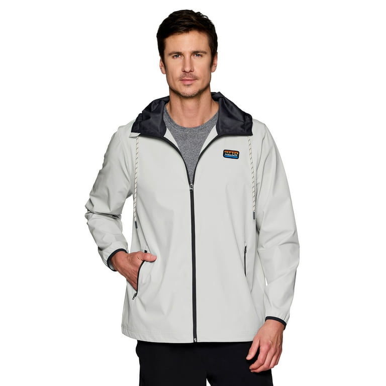 Avalanche Men s Trail Days Hooded Windbreaker Light Grey Medium
