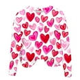 thumbnail image 4 of Jsaierl Chandails en Molleton pour Femmes Saint-Valentin Mignons Imprimé Cœur Chandails en Molleton Tendance Chandail Col Rond Décontracté Manches Longues pour Femmes, 4 of 4