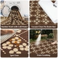 thumbnail image 5 of Toyoso 5x7 Traditional Walnut Lattice Rug, Geometric Flower Border Carpet, 0.25" Low Pile Machine Washable Non-Slip Floor Rug, Stain Resistant Soft Bedroom Carpet for Modern Living Decor, 5 of 7