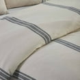 thumbnail image 3 of Piper Classics Market Place Gray Grain Sack Stripe Queen Duvet Cover, 3 of 7