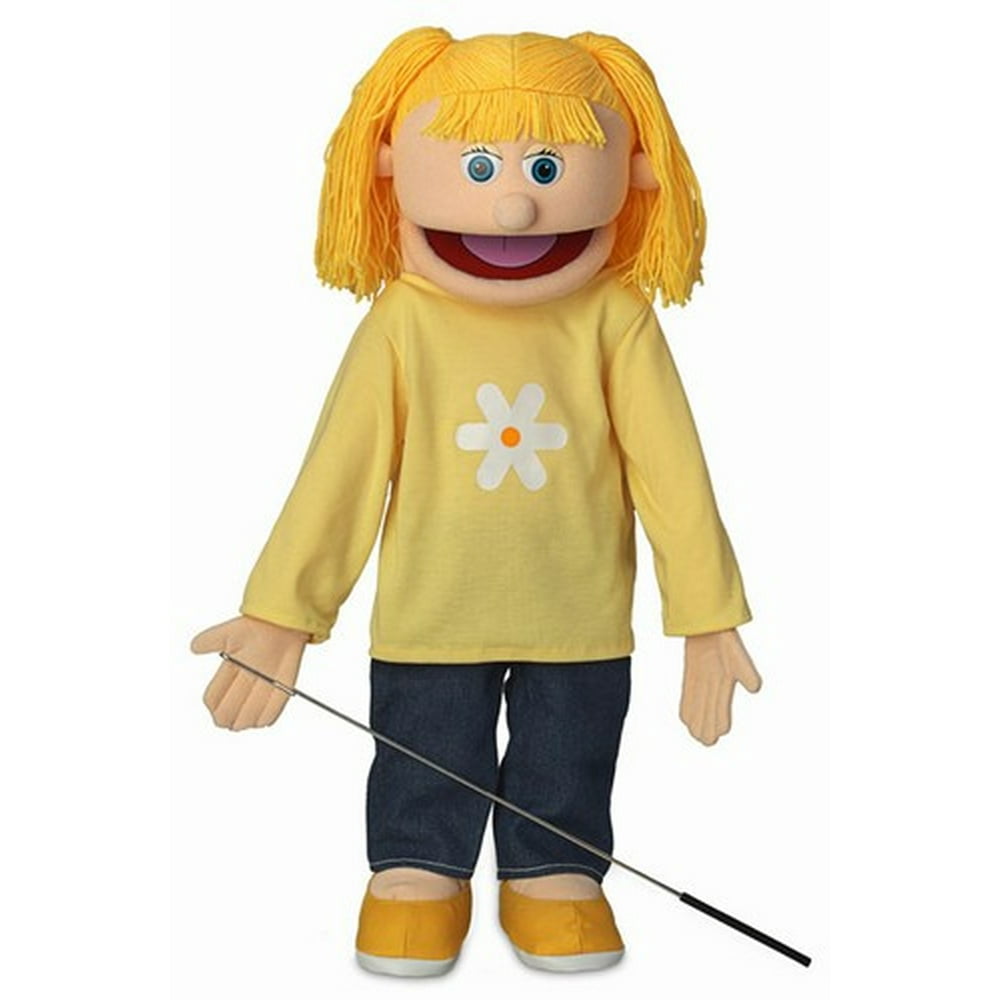 Katie, Peach Girl, Full Body, Ventriloquist Style Puppet, (25 Inches