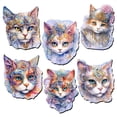 thumbnail image 6 of Cats Masks Decorative Wooden Clip-on Ornaments Set of 6 by G. Debrekht - Christmas Decor - 8090033C-S6, 6 of 10