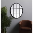 thumbnail image 2 of Metal windowpane mirror 32 inch in in x 32 inch in in Black, 2 of 3