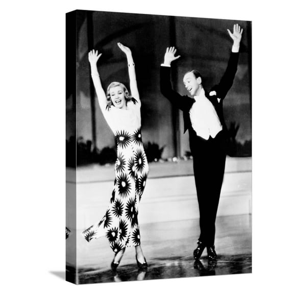Art.com Shall We Dance, Ginger Rogers, Fred Astaire, 1937 Stretched Canvas Print Wall Art, 12" x 16"