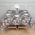 thumbnail image 3 of Pioneer Flower Floral Print Pattern Square Tablecloth,Waterproof Square Table Cover,Wipeable Spillproof Washable Table Cover for Home Kitchen Party Decor 52"x52"(132x132cm), 3 of 6