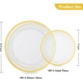 thumbnail image 7 of Goodluck Party Plates Heavy Duty Disposable Clear Plastic Round 200 Count 10.25 Inch Dinner and 7.5 Inch Dessert Plates, 7 of 7