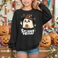 thumbnail image 2 of Towmus Girl Sweatshirts Halloween Ghost Cute Print Shirt Long Sleeve Pullover 6-12 Years Fall Tops, 2 of 5