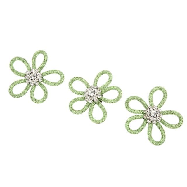 Shoe Brooch, Bottom Buckle Pin Directly Attached Exquisite Cute Flower Brooch For Clothing Matching For Daily Decoration White Mesh White Rhinestone,Pink Mesh Pink Rhinestone,Blue