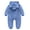 Blue, variant on Toddler Kid Jumpsuit Pants Clothes Toddler Baby Boys Girls Color Plush Cute Bear Ears Winter Thick Jumpsuit Romper Summer Jumpsuit For Girls Boys