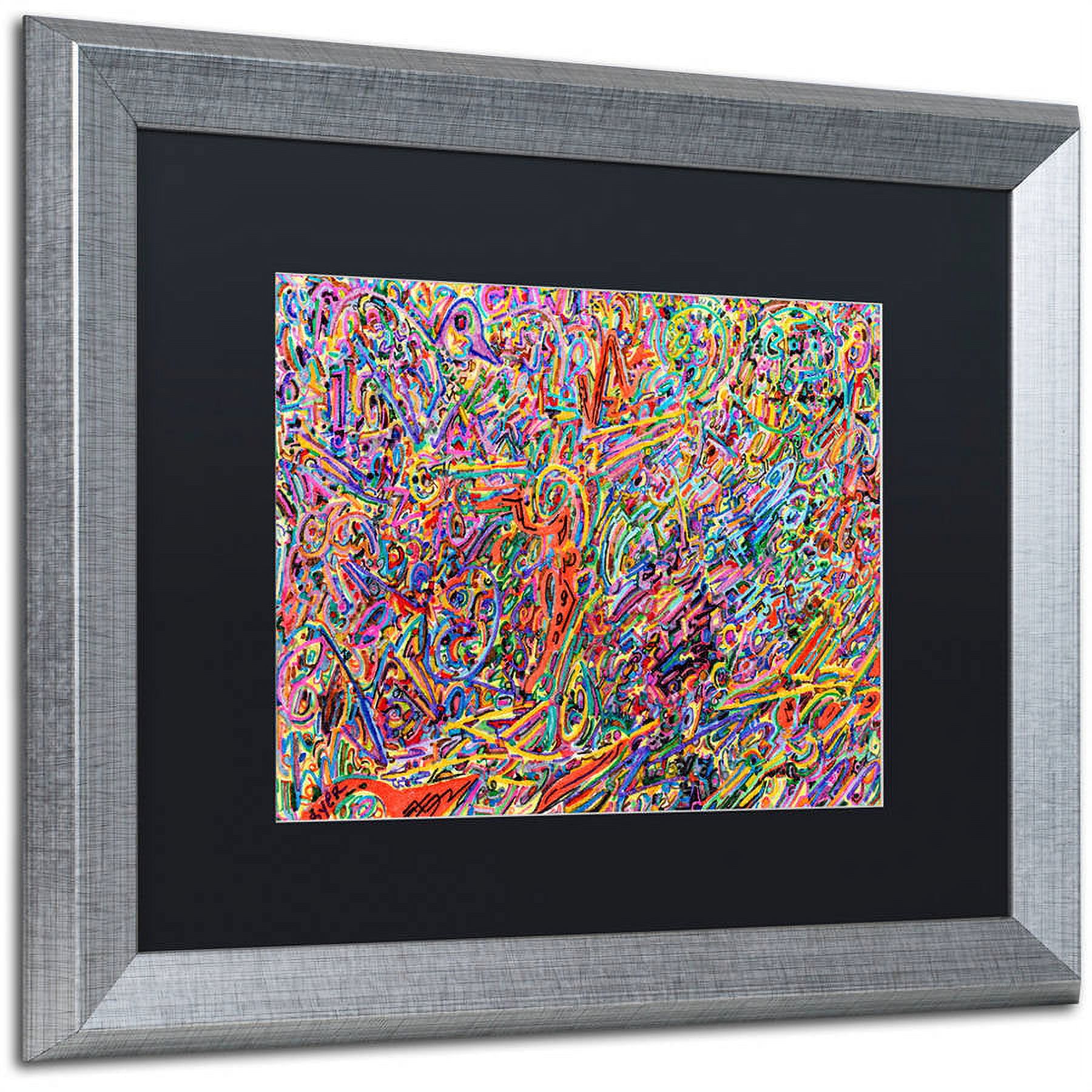 Trademark Fine Art "Birds vs Aliens" Canvas Art by Josh Byer, Black Matte, Silver Frame